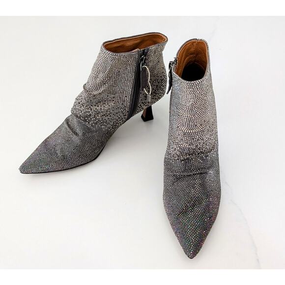 NIB Bibi Lou Ankle Boots Sparkle EU 37 US 7 New in Box Women's Shoes Italian - Picture 1 of 11